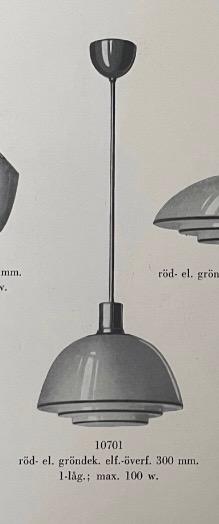 Harald Notini, a ceiling lamp model "10701", Arvid Böhlmarks Lampfabrik, Stockholm, 1930s.