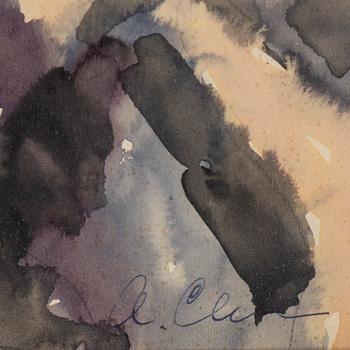 AGNES CLEVE, watercolour, signed.