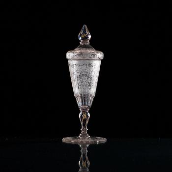 A German goblet with cover, 18th Century.