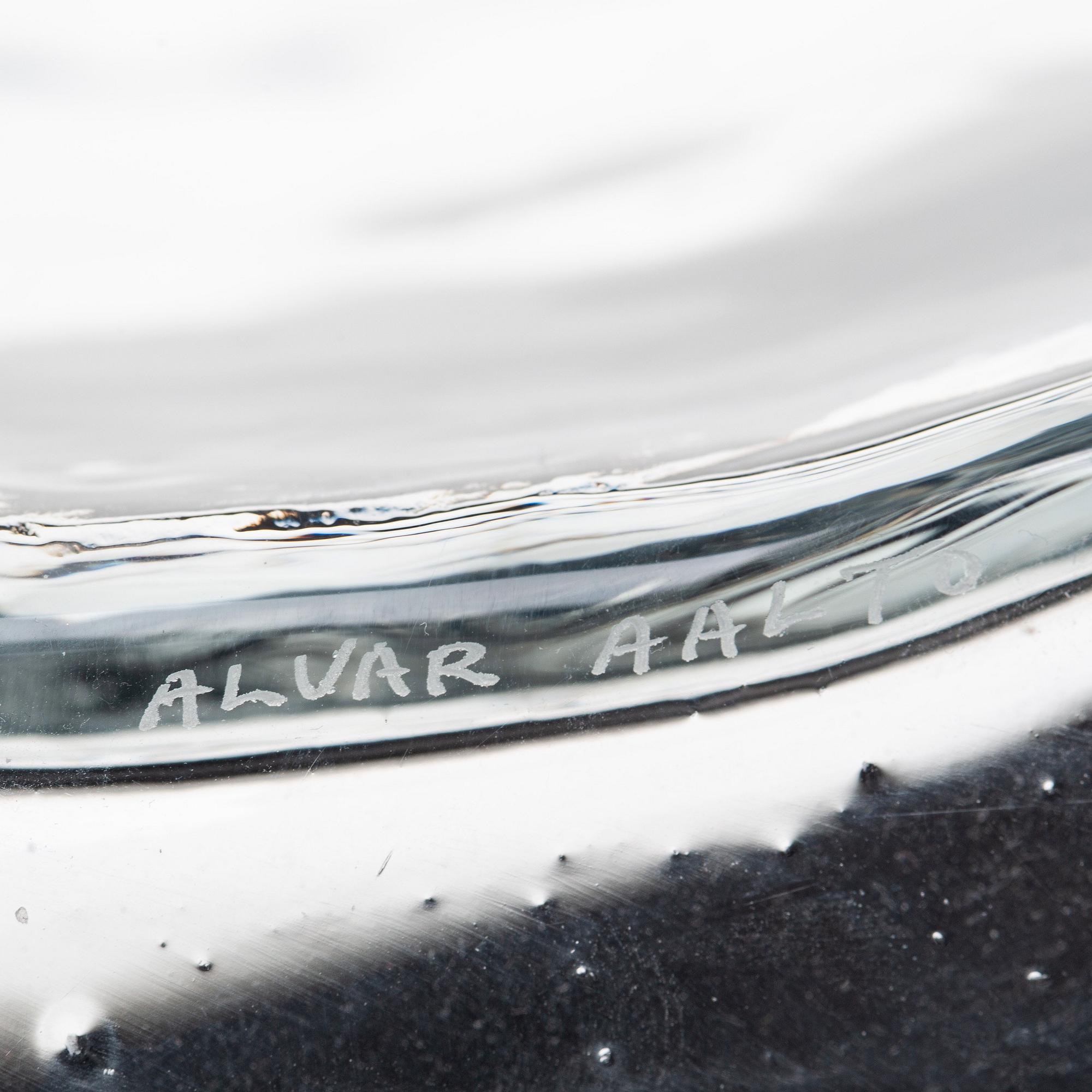 Alvar Aalto, a "model 3031" mould blown glass vase, Iittala, Finland, probably 1960-70's.