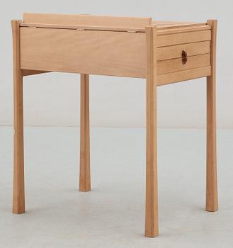 A James Krenov natural pearwood notestand 'for two', 1965.