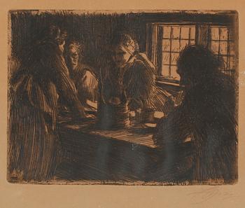 ANDERS ZORN, etsning, signerad.