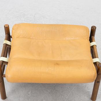 Arne Norell, Armchair with an ottoman, 'Inka', Norell Möbel AB, 1970s.