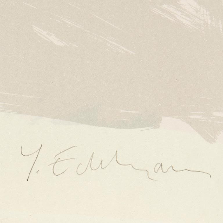 YRJÖ EDELMANN, color lithograph, signed Y. Edelmann and numbered 142/150 in pencil.