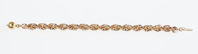 ARMKED, 14K guld, 1900-talets senare hälft. Vikt 13,7 g.