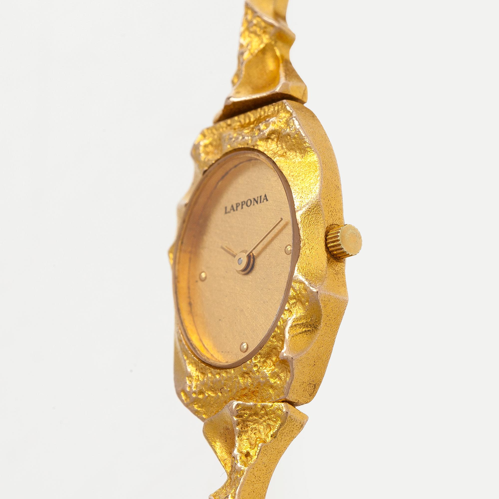 Björn Weckström, a 14K gold 'Pola Negri' wristwatch. Lapponia 2005.