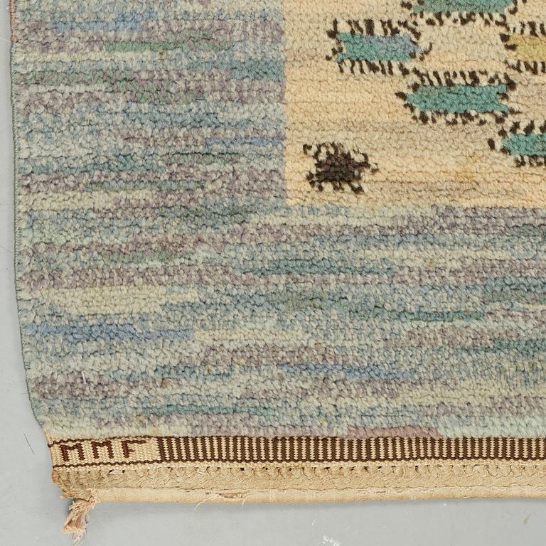 Märta Måås-Fjetterström, A CARPET, "Skissmattan", knotted pile, ca 160 x 102 cm, signed MMF.