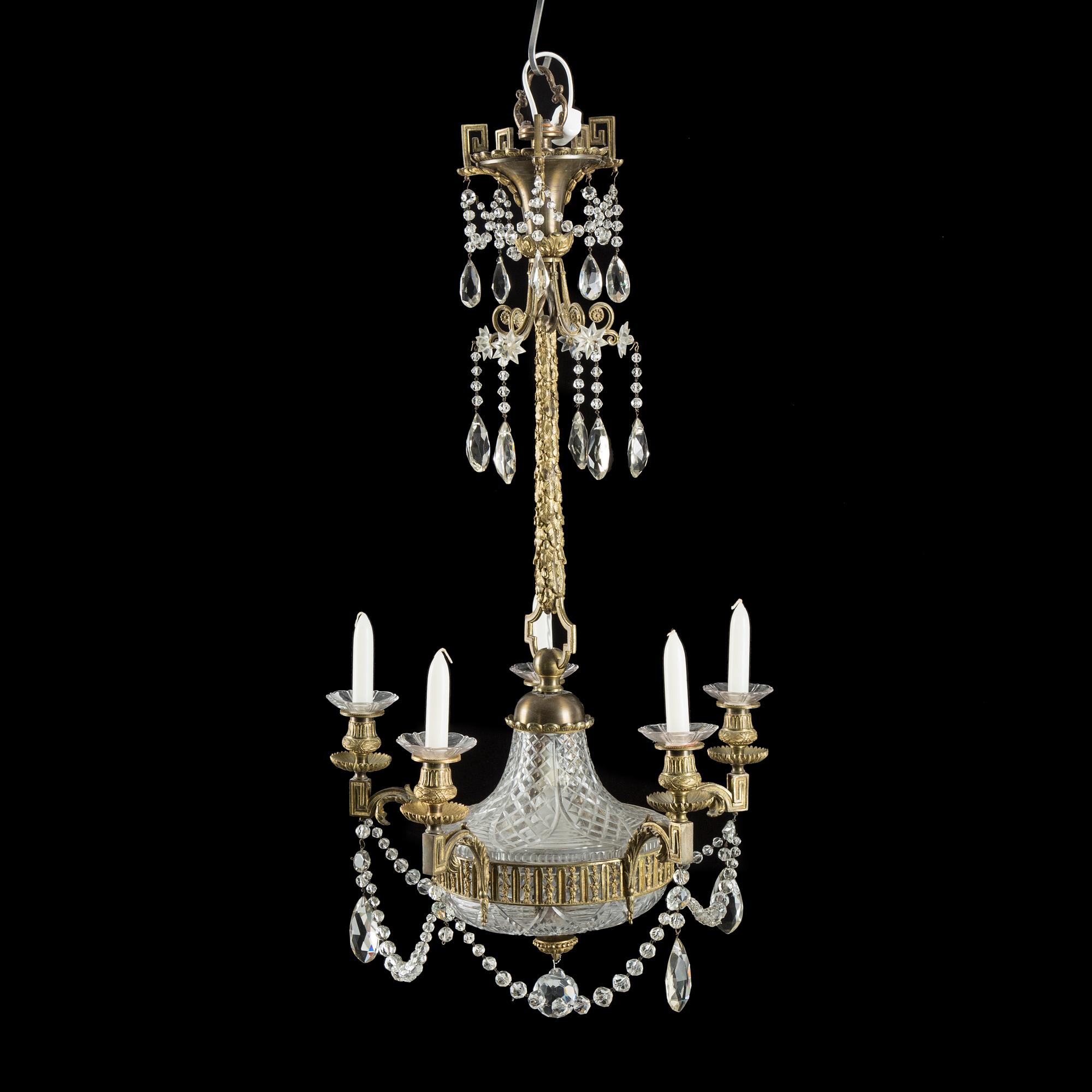A Louis VXI style chandelier from around year 1900.