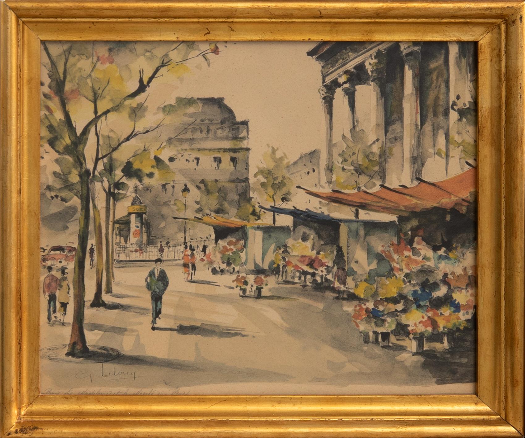 Unknown artist 20th century, 3 pieces Motifs from Paris.