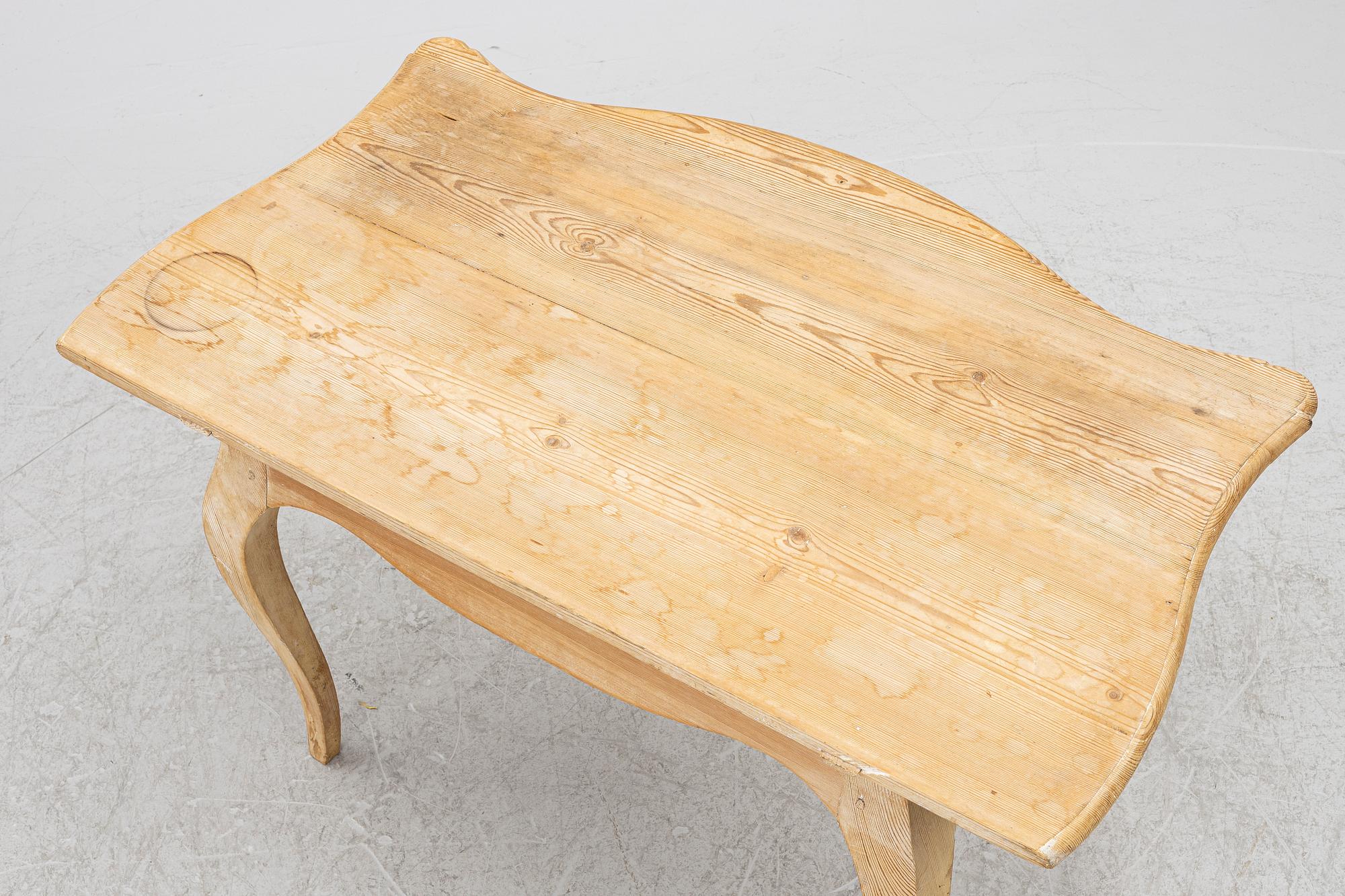 A Swedish rococo table, later part 18th century.