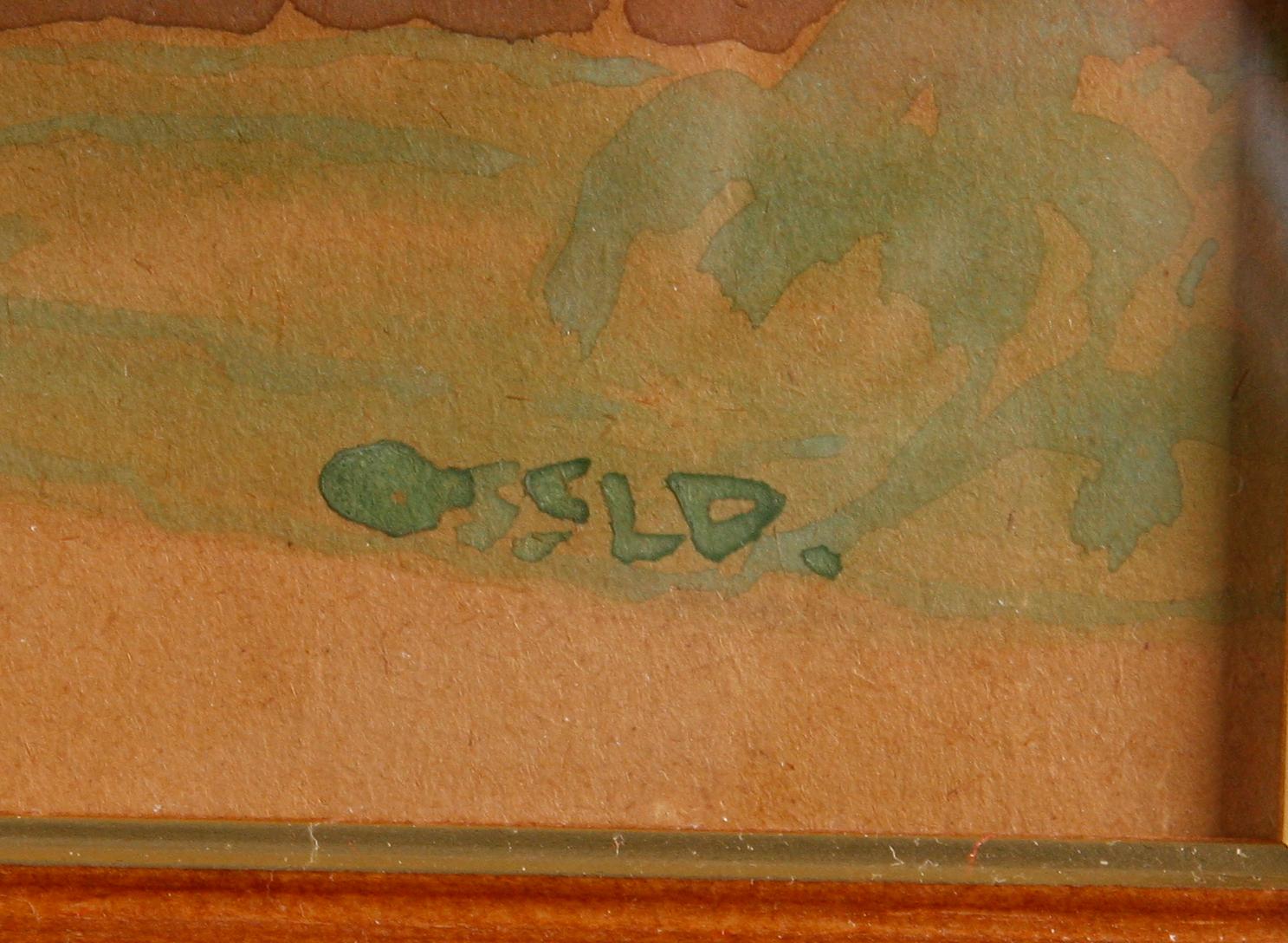 OSSLUND, HELMER, tillskriven. Akvarell, sign. A tergo dat. 1916.