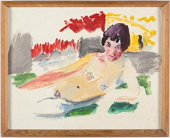 THAGE NORDHOLM, oil on canvas, authentification on verso.