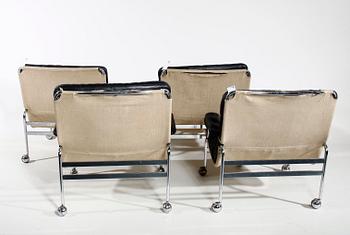 FÅTÖLJER, 4 st, "Karin", Bruno Mathsson.