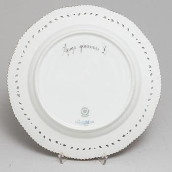 A Royal Copenhagen 'Flora Danica' dish, 20th century.