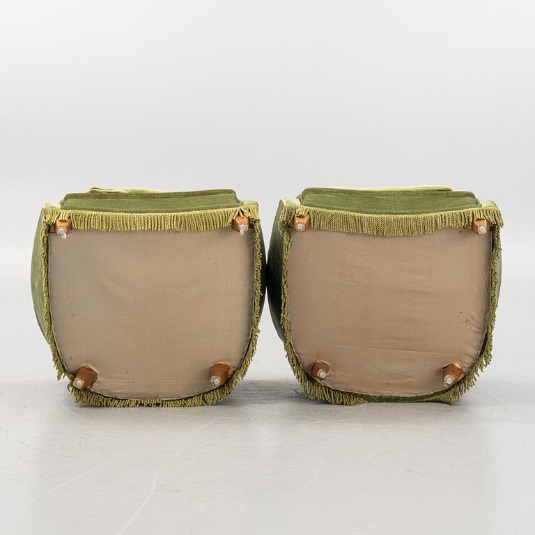 A pair of lounge chairs ,mid 20th century.