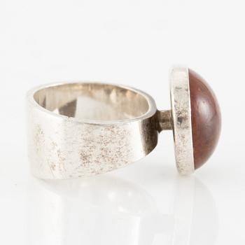 NE From, ring sterlingsilver med bärnsten, Danmark sannolikt 1960-tal.