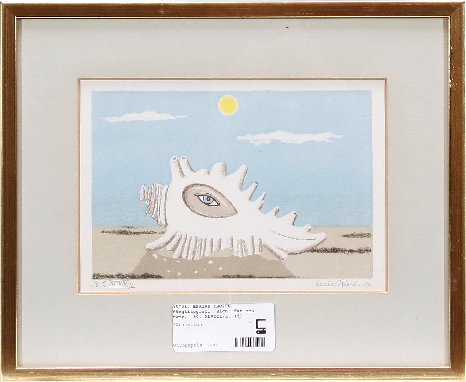 ESAIAS THORÉN, färglitografi. Sign, dat -80, och numr XLVIII/L.