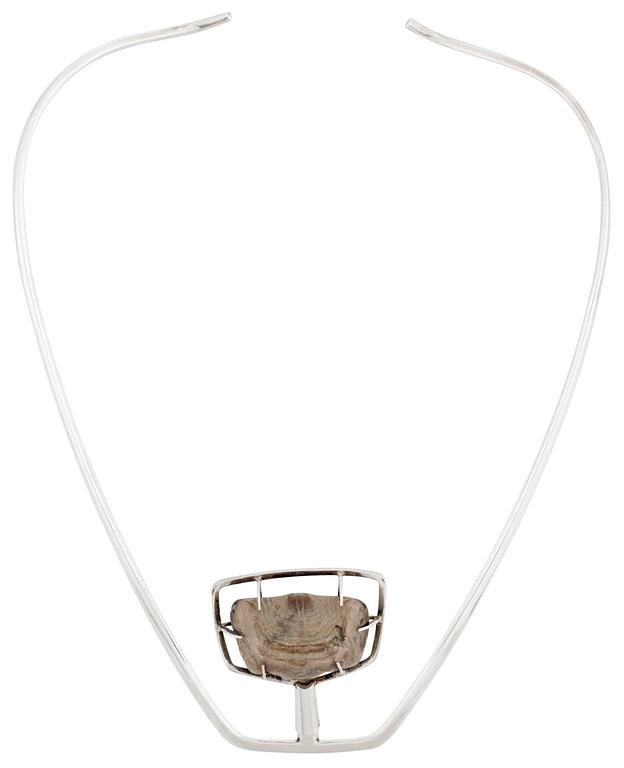 An I-B Dahlqvist & Olov Barve silver necklace, Malmö 1972.