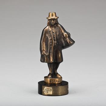 SKULPTUR, brons, "Knallen", signerad N.C.