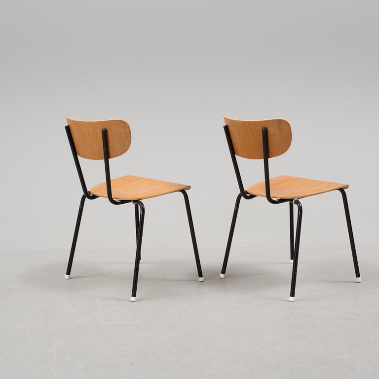 A set of six 20th century chairs.