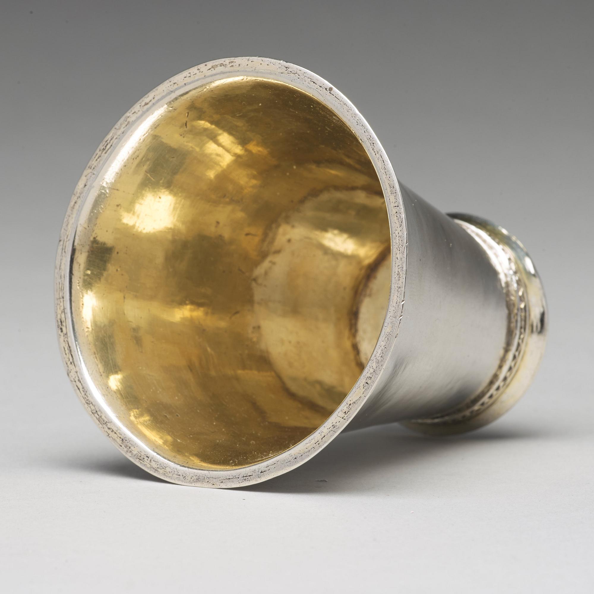 Erik Broberg, bägare, silver, Borås 1724.