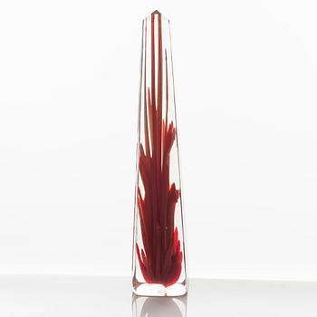 Fulvio Bianconi, a glass obelisk, Venini, Murano, Italy.