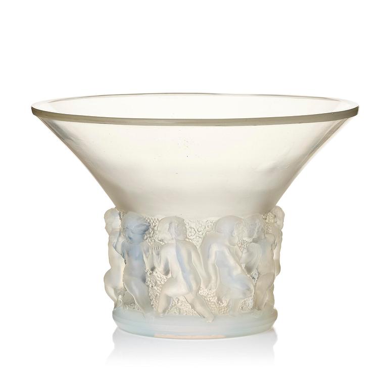 René Lalique, a "Farandole" glass vase, France, post 1930.