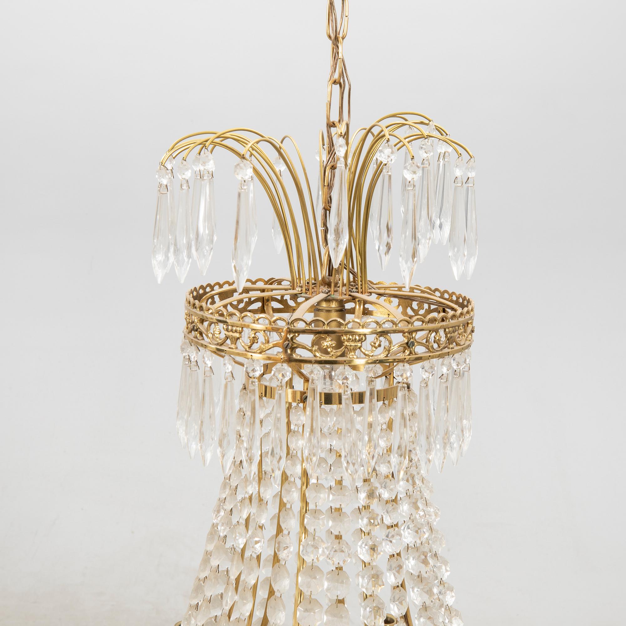 An Empire style chandelier 20th century.