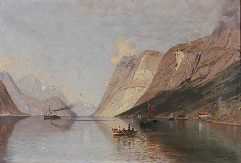 OKÄND KONSTNÄR, olja på duk, 1800/1900-tal.