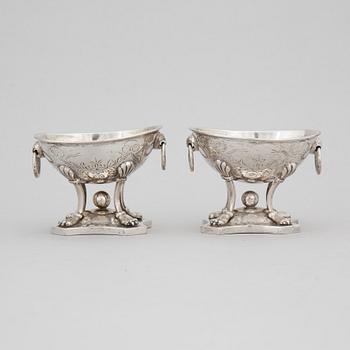 A pair of Danish Silver Salt Cellars, mark of Assay Master Simon Groth 1895.