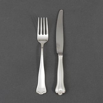 A silver 'Kungsholm' sandwich cutlery, GAB, Stockholm, some 1962 (36 pc).