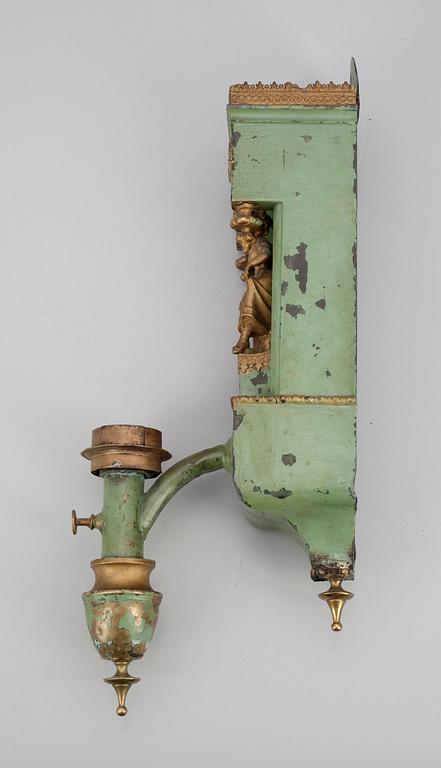 ROVOLJELAMPA, plåt. Kunglig ägarmärkning, 1800-talets slut.