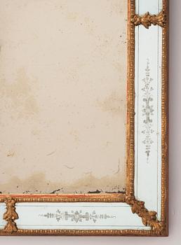 Spegel, av Burchardt Precht (verksam i Stockholm 1674-1738), Barock.