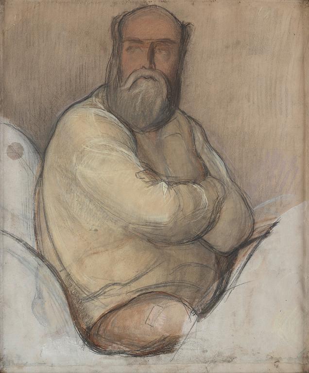 Richard Bergh, Skiss till porträtt föreställande Gustaf Fröding.