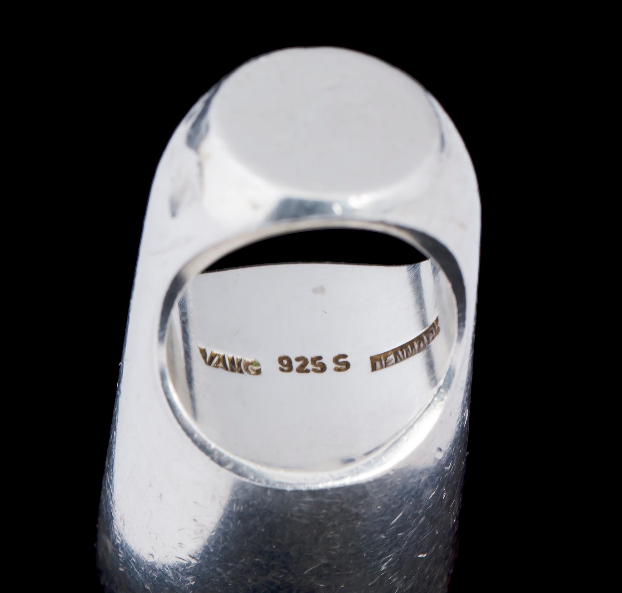 RING, sterlingsilver, Vang, Danmark. Vikt ca 28 g.