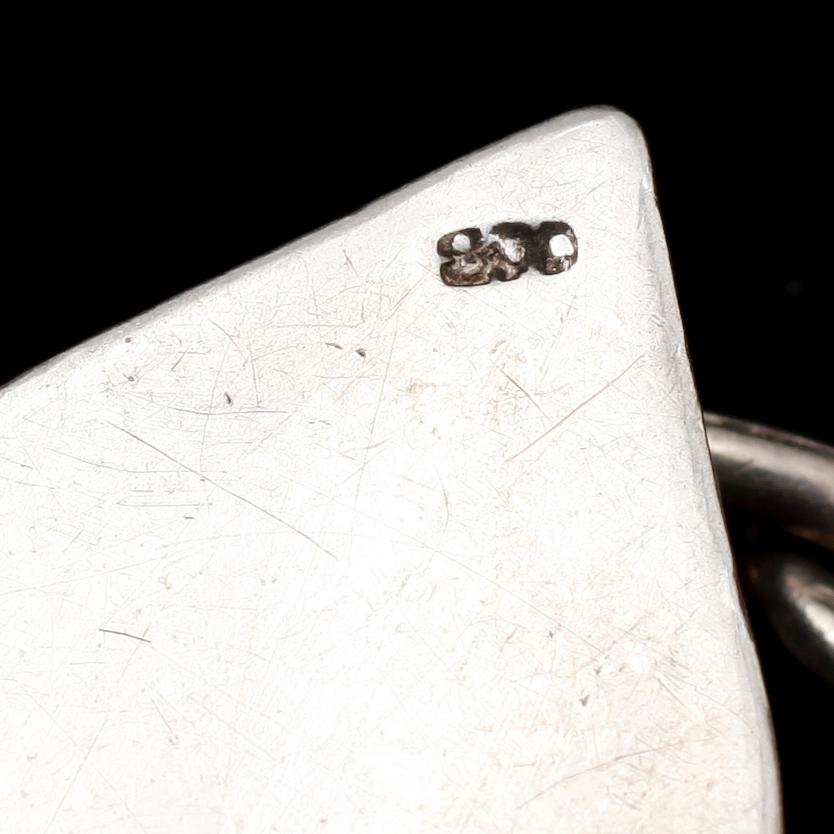 BROSCH, silver, med mynt Ungern 1779.