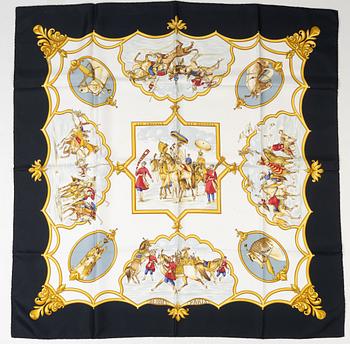 Hermès, scarf, "Les Chevaux des Empereurs Moghols".