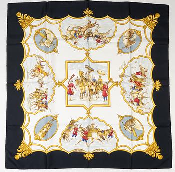 Hermès, scarf, "Les Chevaux des Empereurs Moghols".