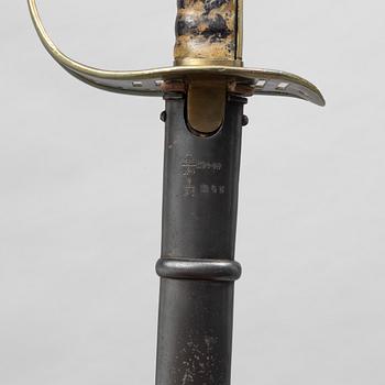 Sabel, svensk, för kavalleriet m/1867-93 med balja.