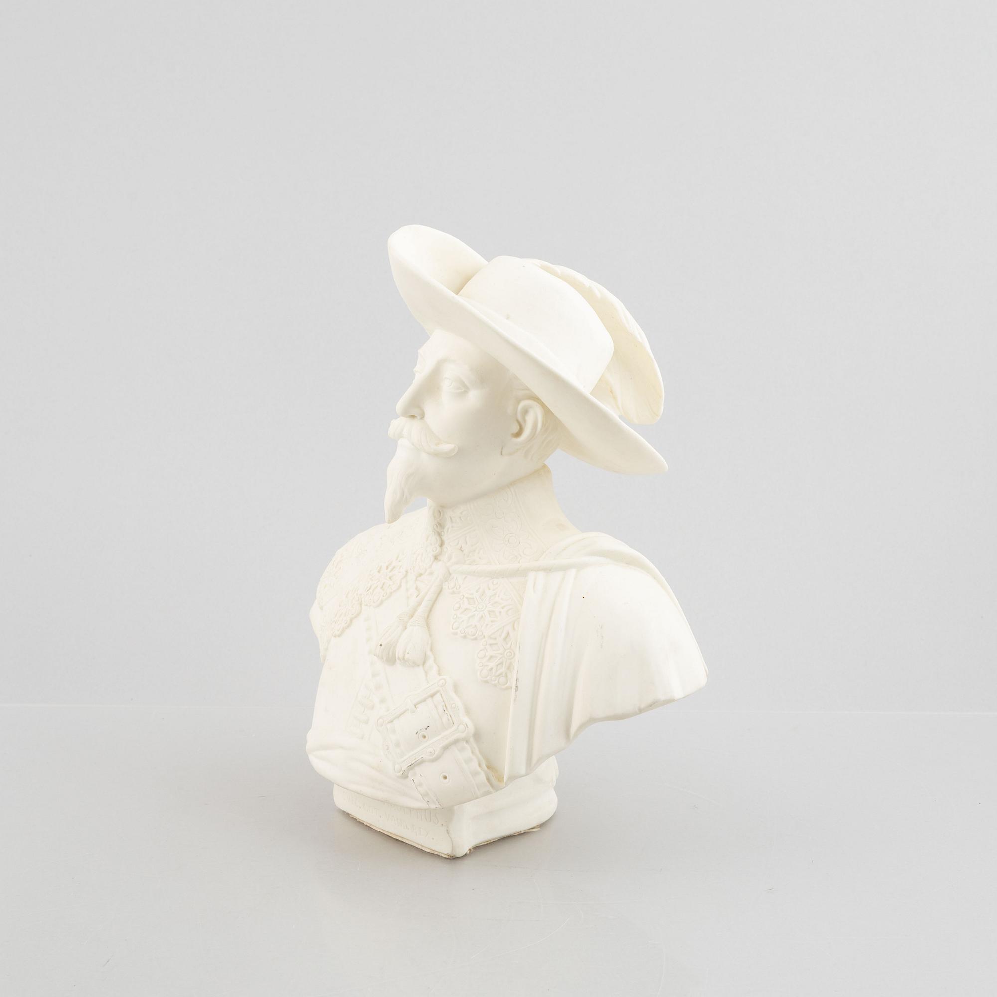 Portrait bust, parian, Rörstrand, circa 1900.