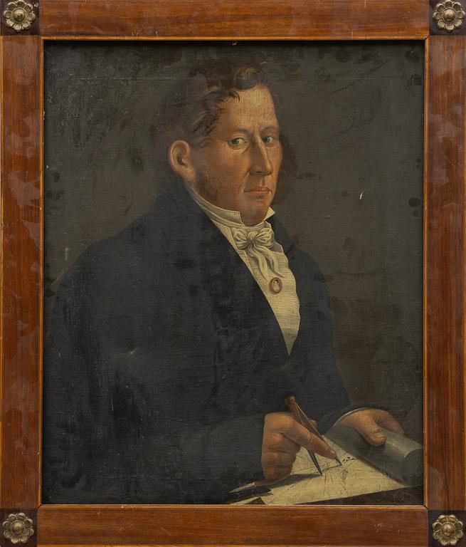 Unknown artist, probably Denmark, first half of the 19th century, Man with a map.