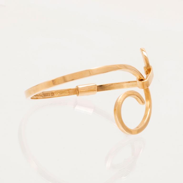 Elon Arenhill, armring 18K guld, Malmö 1963.