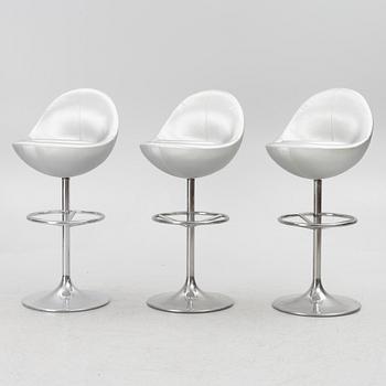 Barstolar, 3 st, "Venus", Johanson Design, 1900-talets andra hälft.