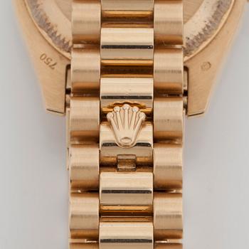 ARMBANDSUR, Rolex Datejust, 18K guld, automatisk. Total vikt inkl ur ca 107 g.