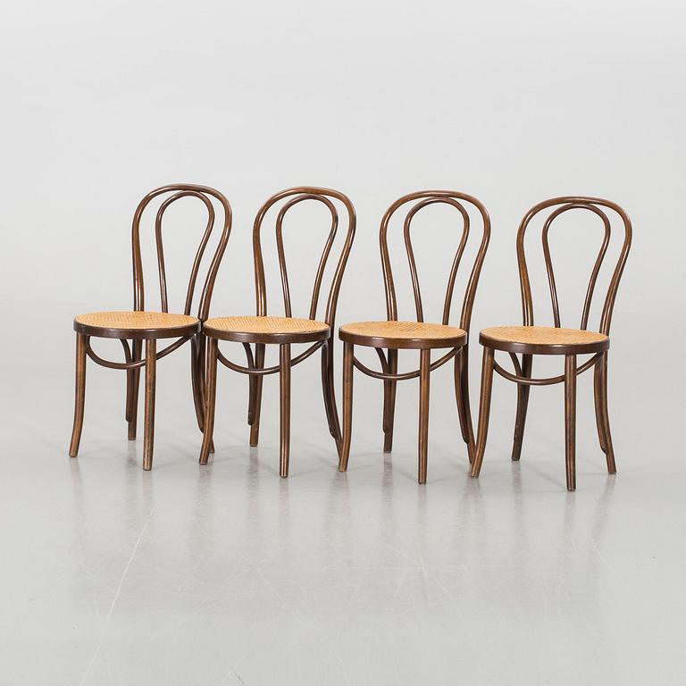 STOLAR, 4 st, 1900-talets andra hälft. Thonet-stil.