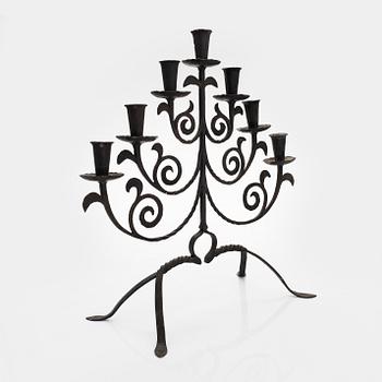 A late 1920s wrought iron candelabrum.