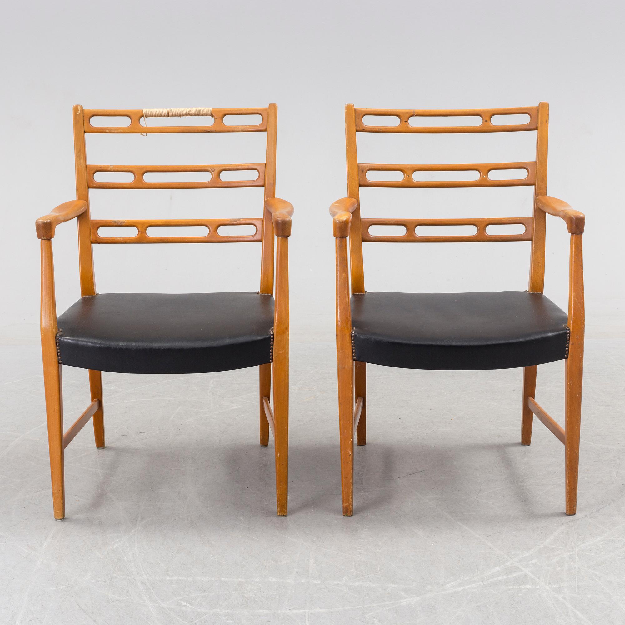 Four second half of the 20th century chairs.