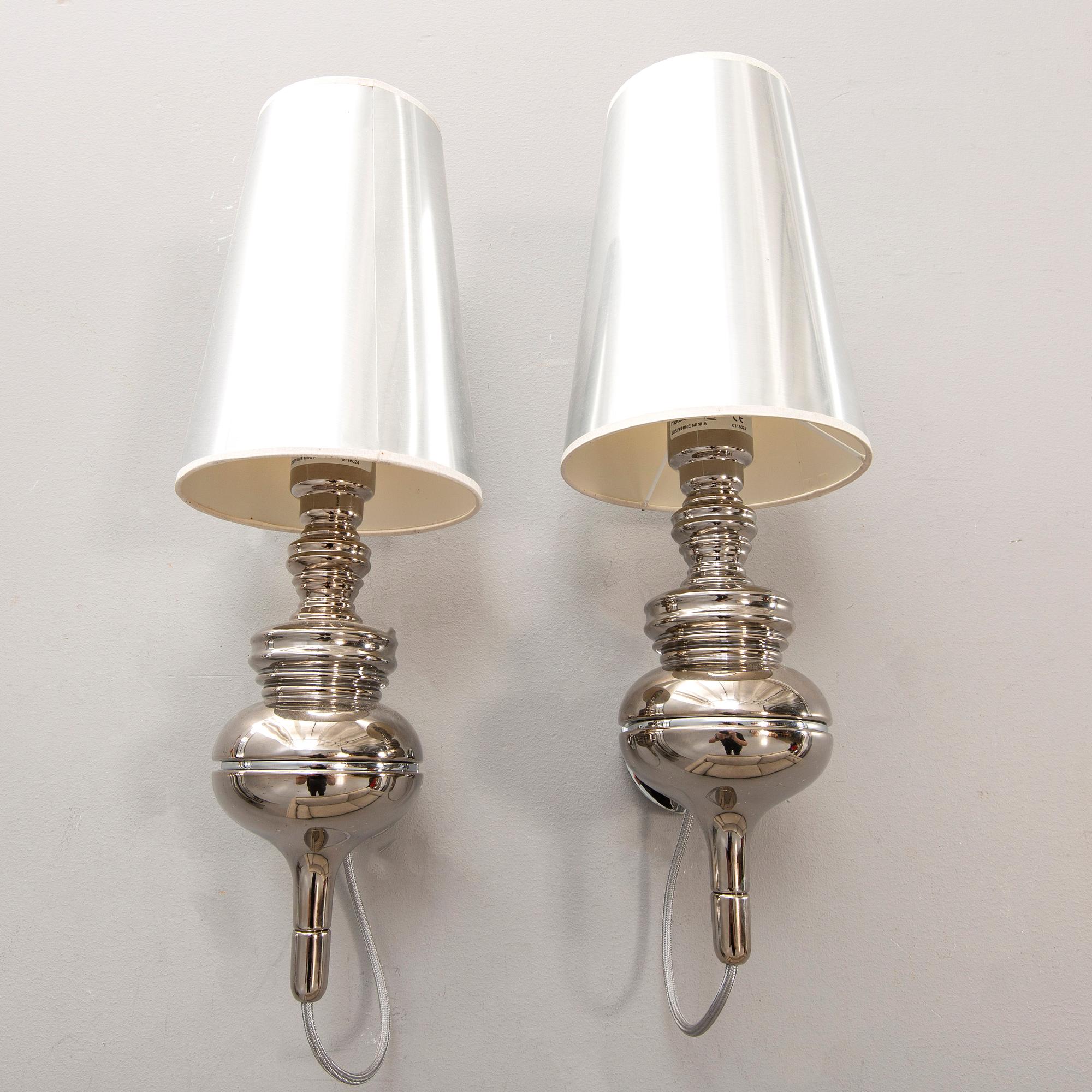 Jaime Hayón wall lamps a pair of "Josephine Mini Wall Light" Metalarte 2000s.