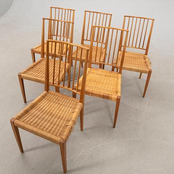 Josef Frank, chairs 6 pcs model no 970 for the company Svenskt Tenn.