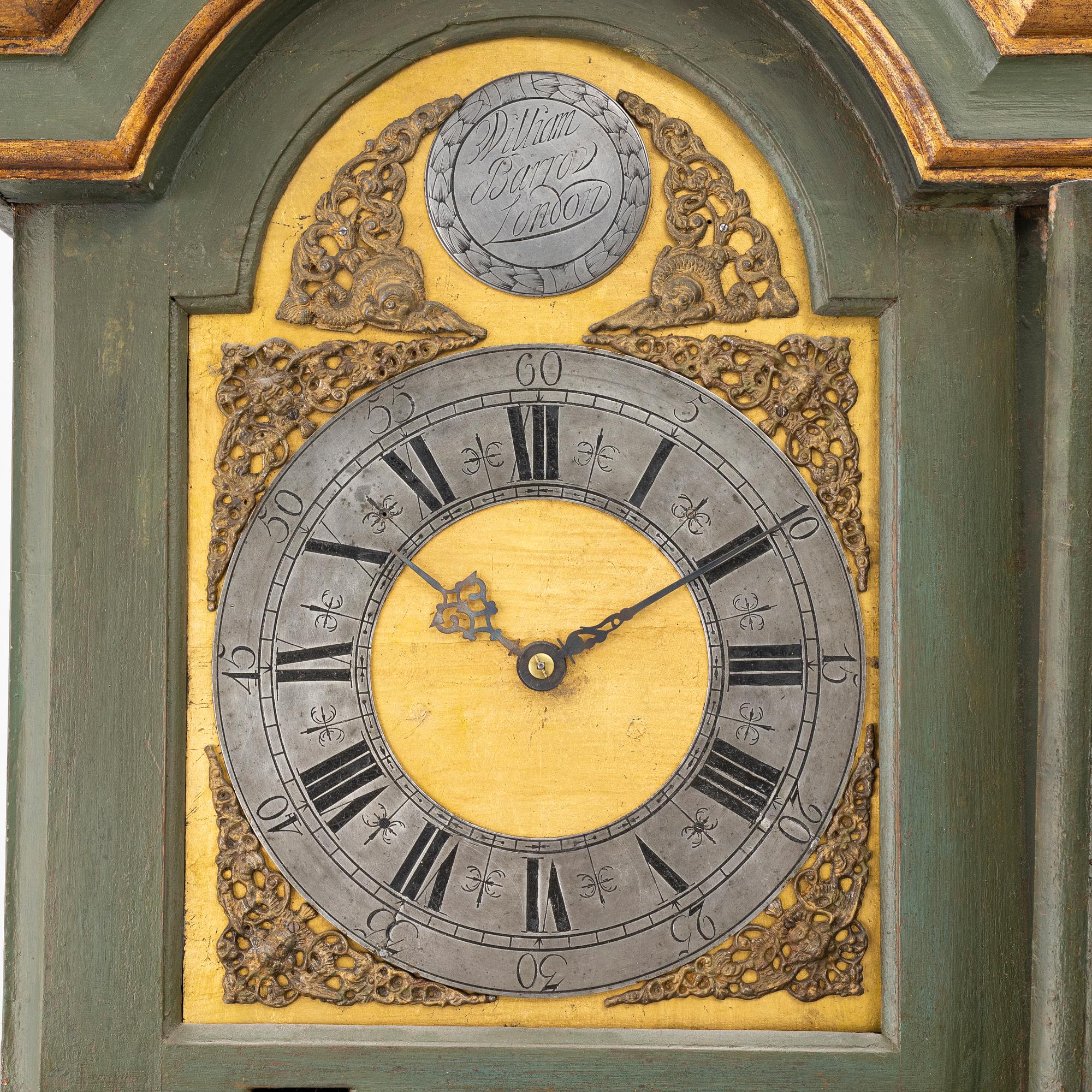 A longcase clock by W. Barrow (watchmaker in London 1700-36).